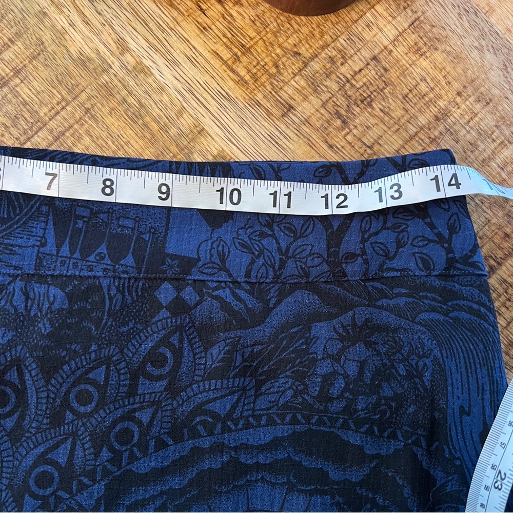 SCOTCH & SODA Navy Boho Midi Skirt High Low Ruffle Hem Size M - Picture 7 of 9